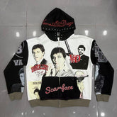 Vale Forever Movie Portrait Printed Zip Up Hoodie