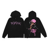 Revenge Sketch Portrait Fleece Streetwear Pullover Hoodie