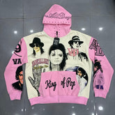 Vale Forever Movie Portrait Printed Zip Up Hoodie