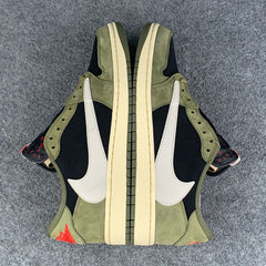 Custom Travis Scott x Air Jordan 1 Low OG SP 'Black Olive'