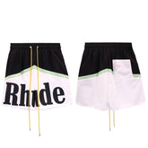 RHUDE Color Block Basketball Quick Dry Summer Shorts