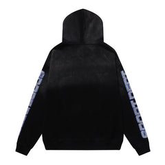 Vale Valley Mud Washed Graphic Loose Hoodie