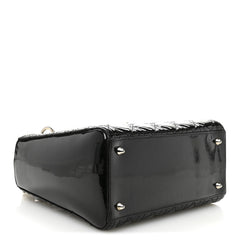 Patent Cannage Medium Lady Dior Black