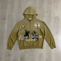 Vale Forever Vanderbilt Zip Up Hoodie Brown