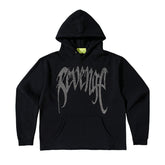 Revenge American Streetwear Rhinestone Heart Pullover Hoodie
