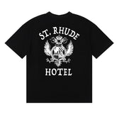Rhude Hotel Totem Print Short-Sleeved T-shirt
