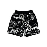 MIXED EMOTION Black “Graffiti” Shorts