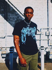 Revenge Lightning Logo Washed Oversized Cotton Tee