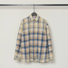 Vale Valley Retro Plaid Rhinestone Oversized Shirt Jacket