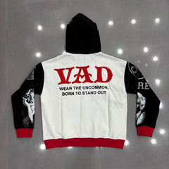 Vale Forever Movie Portrait Printed Zip Up Hoodie