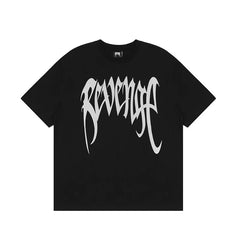 Revenge High Street 3M Reflective Skull Oversized Tee
