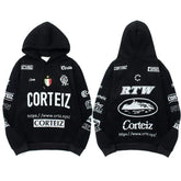 Corteiz All-Over Multi-Logo Heavyweight Hoodie - Black
