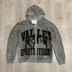 VALE VALLEY High Street Embroidered Zip Hoodie