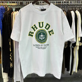 RHUDE Green Graphic Printed Vintage Oversized Summer Tee