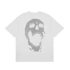 Revenge High Street 3M Reflective Skull Oversized Tee