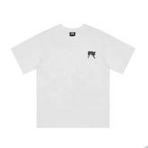 Revenge Minimalist Embroidered Logo Loose Cotton Tee
