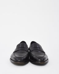Dior Men's Black Leather Semi-Pointed Toe Loafers - 43 MEN