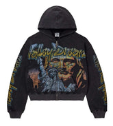 Vale Forever God's Liberty Zip Up Hoodie Black