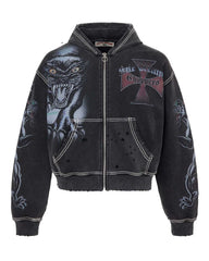 Vale Forever Hardy Boyz Zip Up Hoodie Black