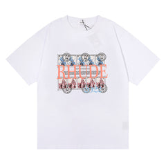 RHUDE American Vintage Graphic Printed Oversized Summer Tee