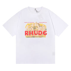 RHUDE American Vintage Graphic Printed Oversized Summer Tee