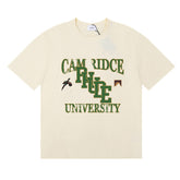 RHUDE American Retro Letter Print Loose Casual T-Shirt