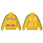 Vale Valley Retro Embroidered Stand Collar Zip Jacket