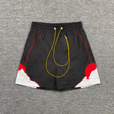 RHUDE Vintage Nylon Color Block Embroidered Drawstring Shorts