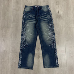 Vale Forever SIRENS DENIM Rhinestone Straight Jeans