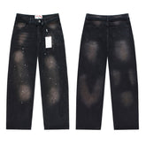 Vale Forever Retro Side Embroidered Straight Jeans