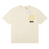 RHUDE American Retro Letter Print Loose Casual T-Shirt