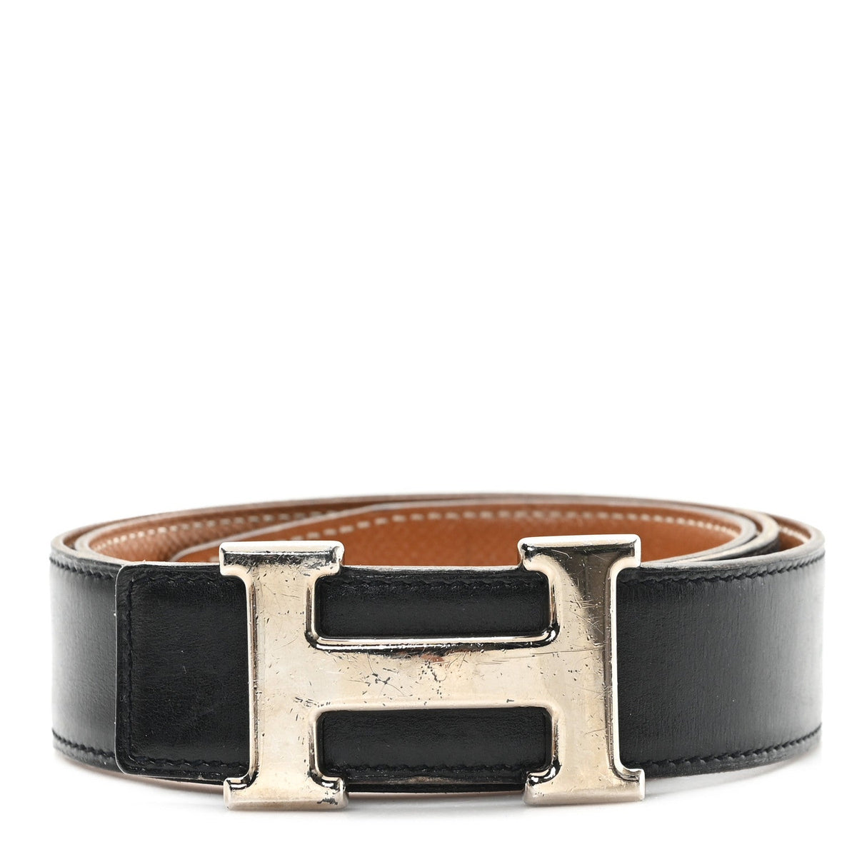 Box Courchevel 32mm H Belt 80 32 Black Gold