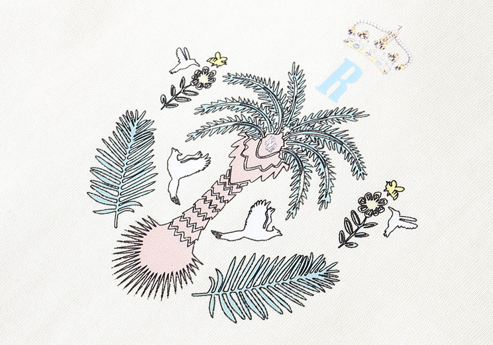 Rhude Las Palmas Coconut Print Round Neck T-shirt