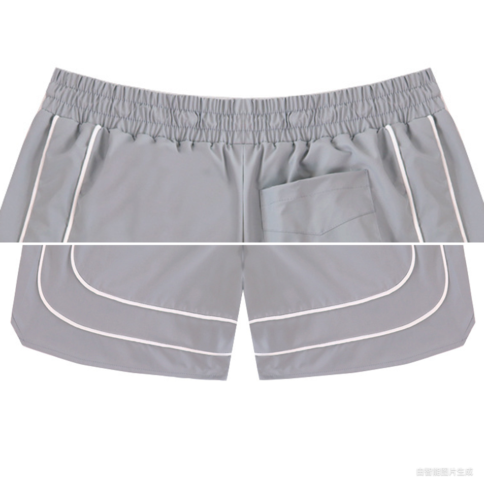 Rhude Printed retro drawstring color-block casual shorts