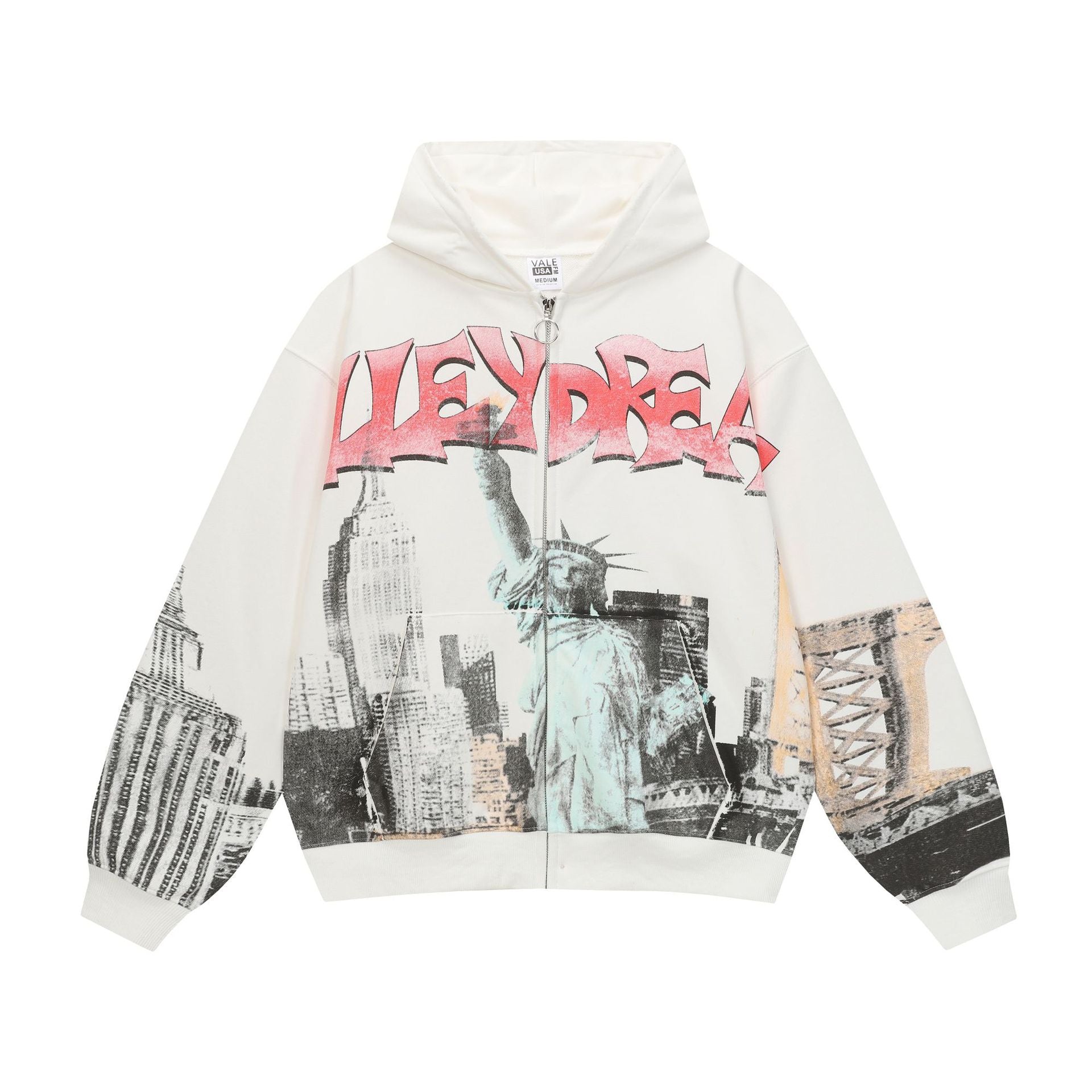 Vale Forever NYC Zip Up Hoodie White