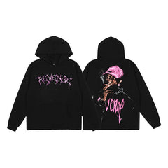 Revenge Sketch Portrait Fleece Streetwear Pullover Hoodie