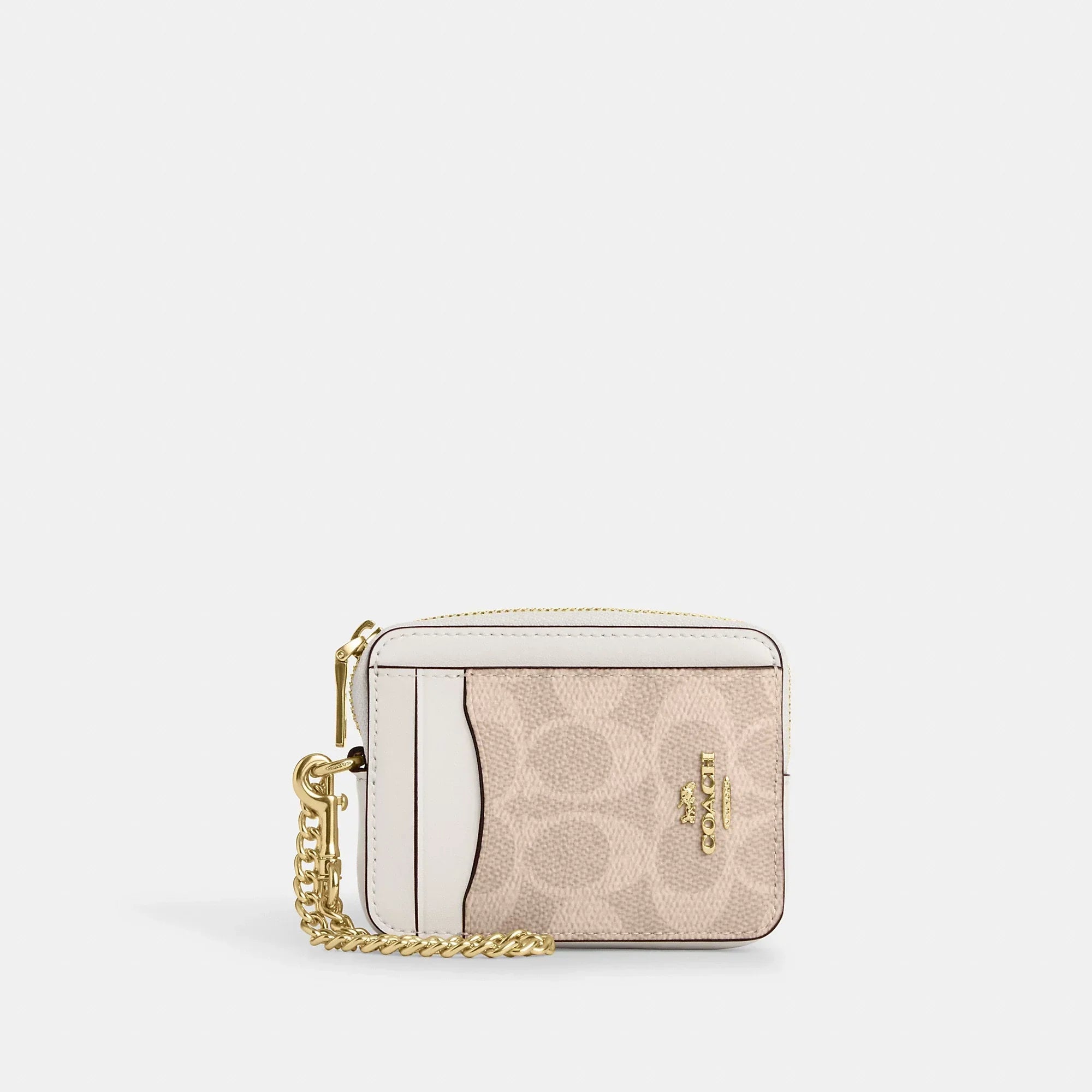 Coach Outlet Zip Card Case In Signature Canvas