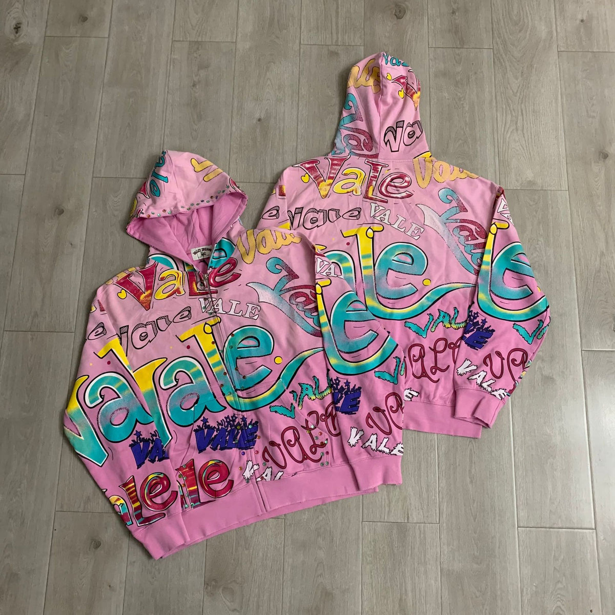 Vale Forever Bubblegum Zip Up Hoodie Pink