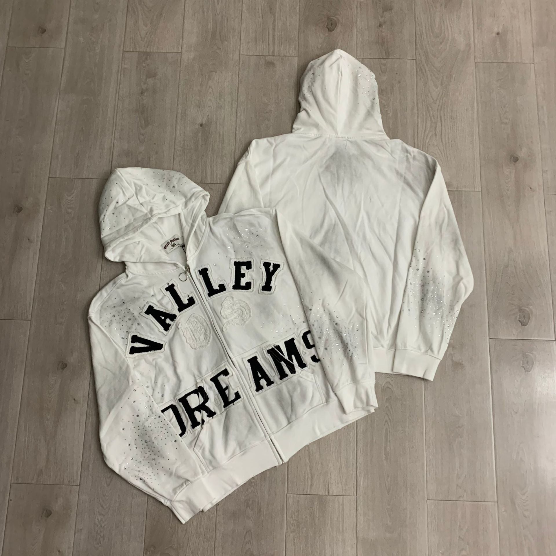 Vale Forever Classico Zip Up Hoodie White