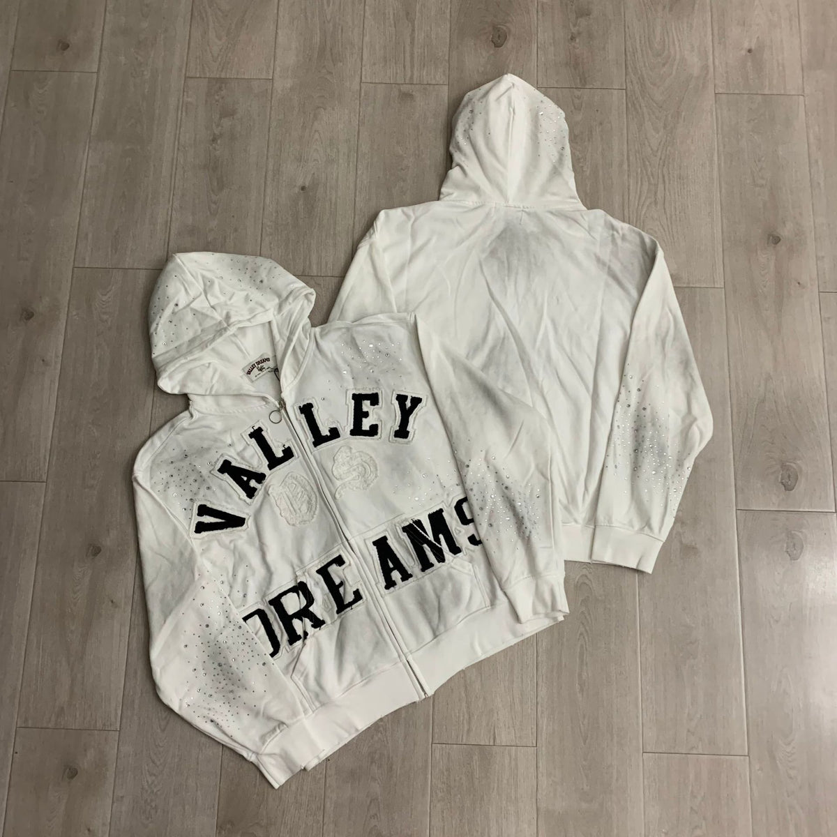 Vale Forever Classico Zip Up Hoodie White