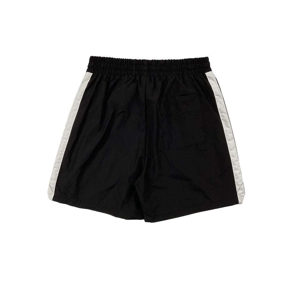 Rhude Contrasting color patchwork drawstring short pants