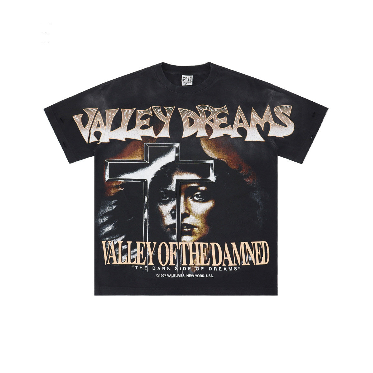 Vale Forever Damned Bling Tee Black
