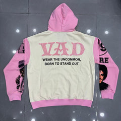 Vale Forever Movie Portrait Printed Zip Up Hoodie