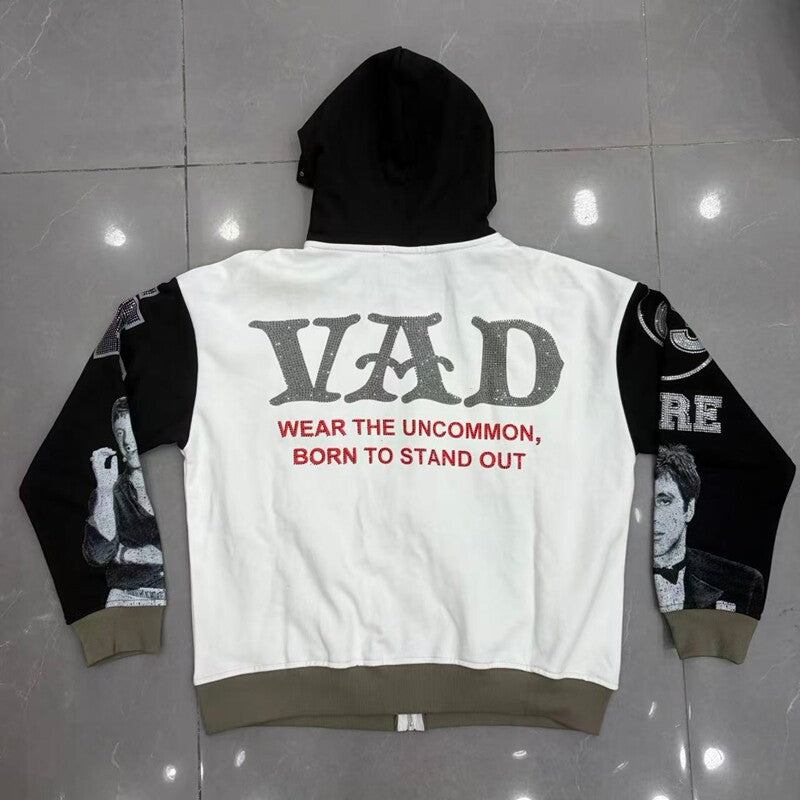 Vale Forever Movie Portrait Printed Zip Up Hoodie