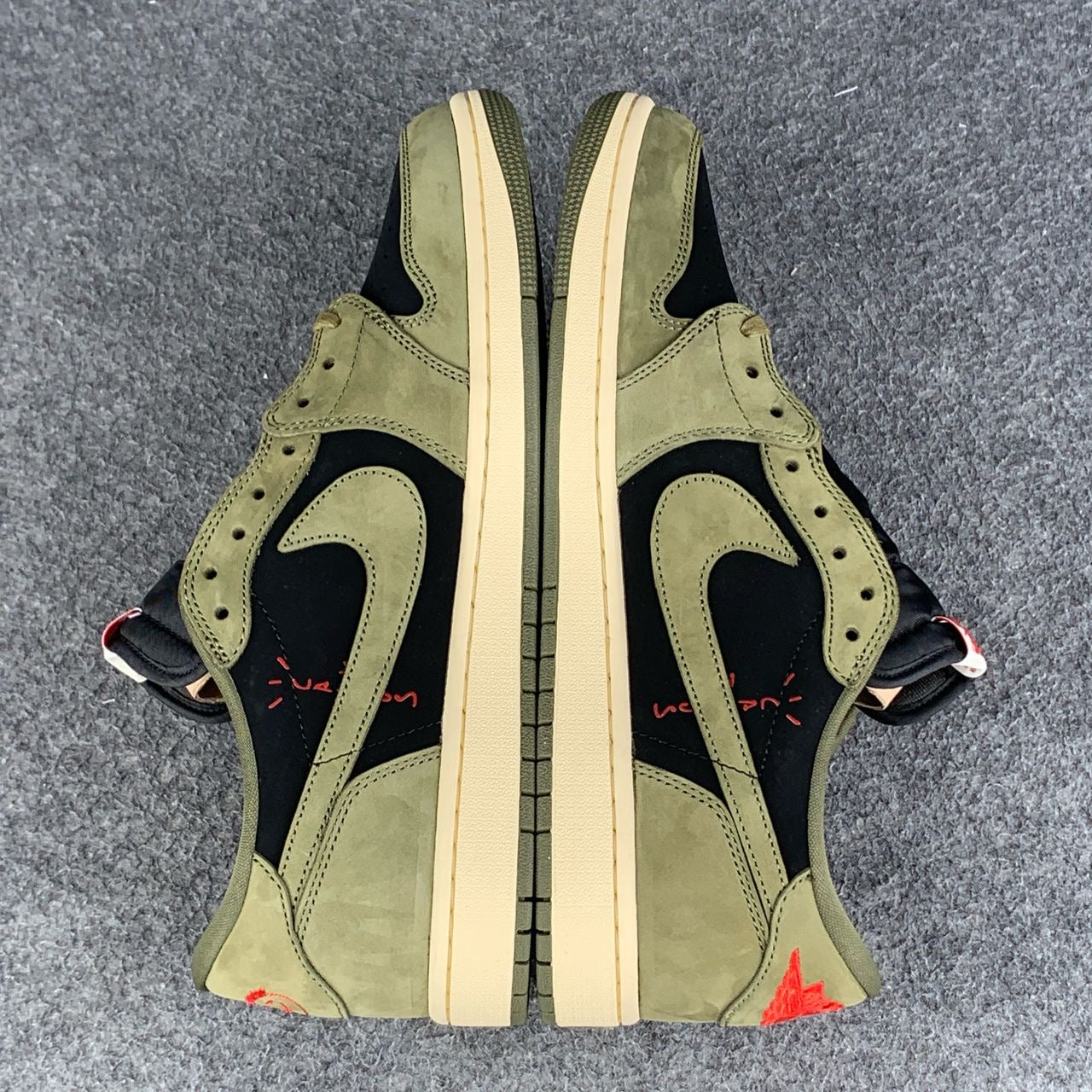 Custom Travis Scott x Air Jordan 1 Low OG SP 'Black Olive'
