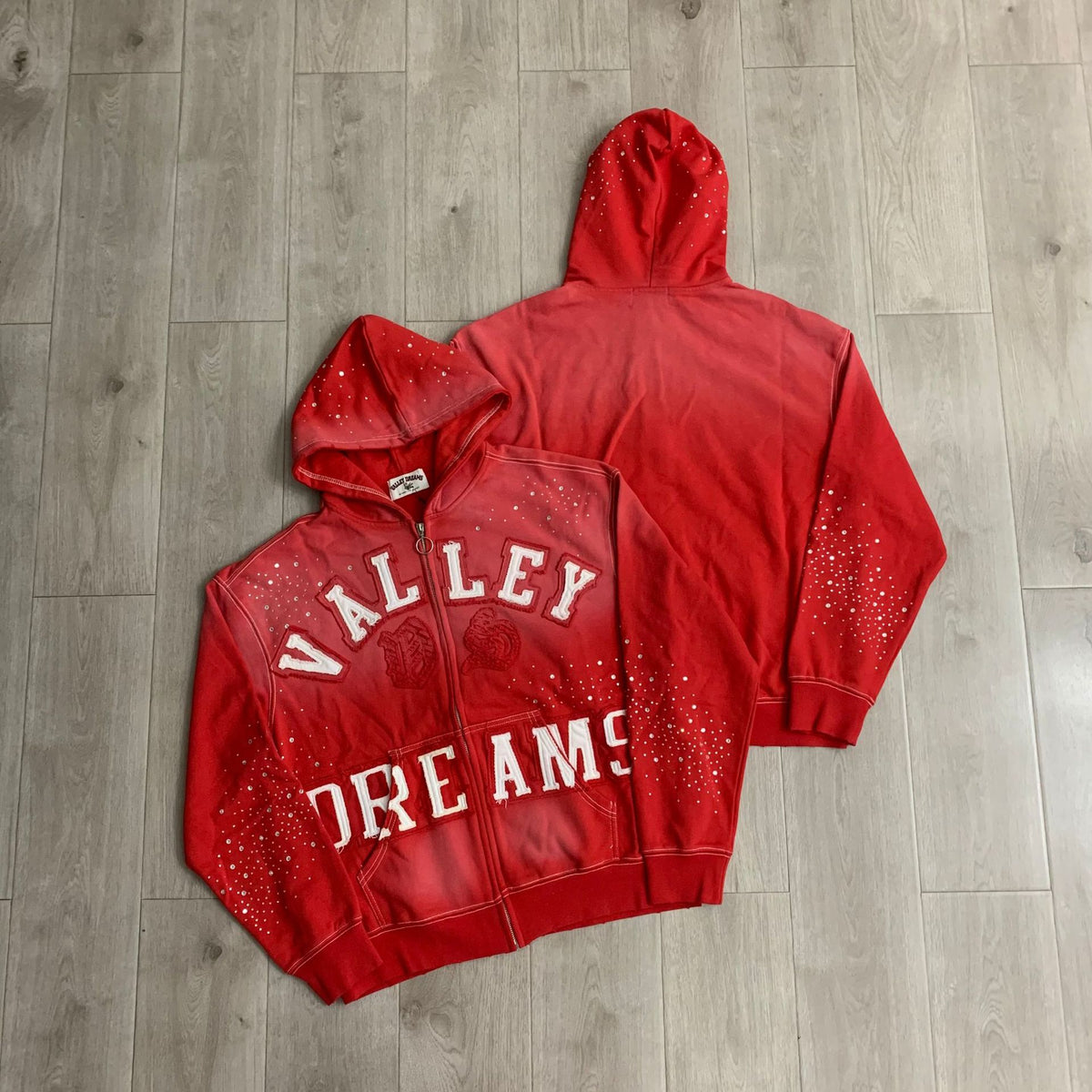 Vale Forever Classico Zip Up Hoodie Ruby Red