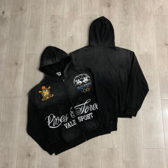 Vale Forever Blackrock Zip Up Hoodie Black