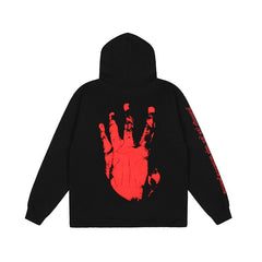 Revenge High Street Puff Print Fleece Hoodie