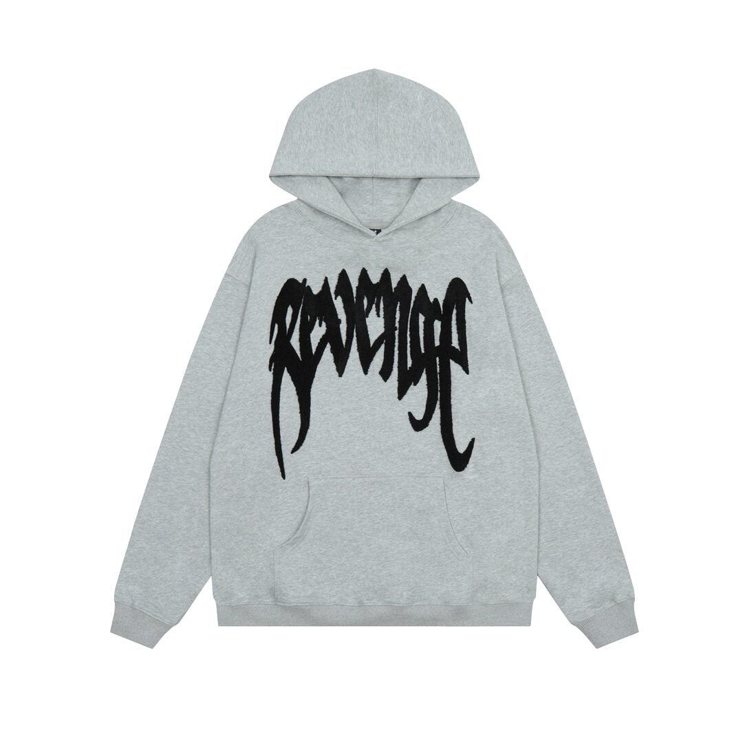 Revenge American Streetwear Chenille Embroidered Logo Hoodie