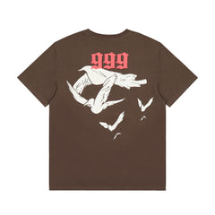 Revenge Peace Dove Graphic Print Oversized Tee